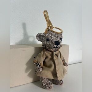 Burberry Thomas Bear Total Logo Leather with Coat Keychain Bag Charm